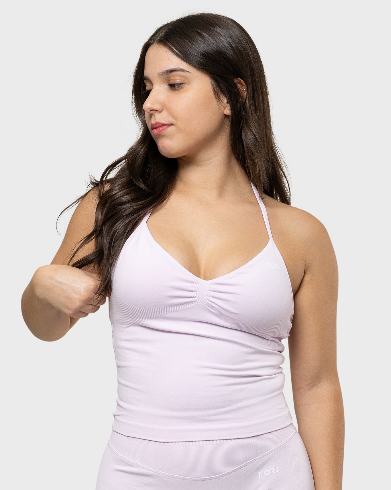 FORJ | Sculpt Longline Top Baby Pink