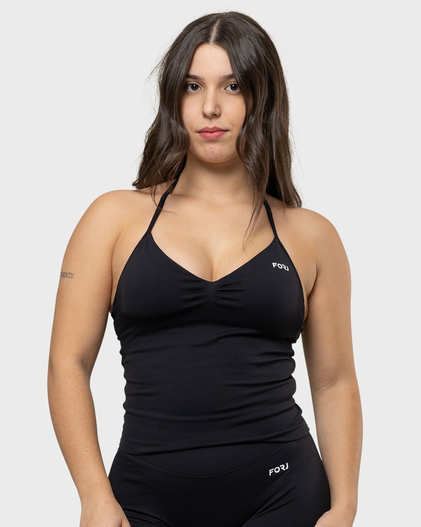 FORJ | Sculpt Longline Top Black