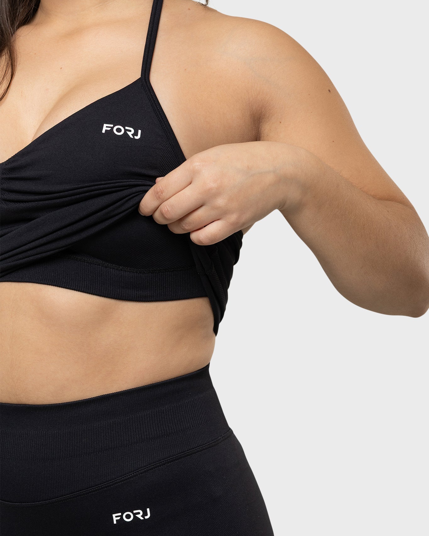 FORJ | Sculpt Longline Top Black
